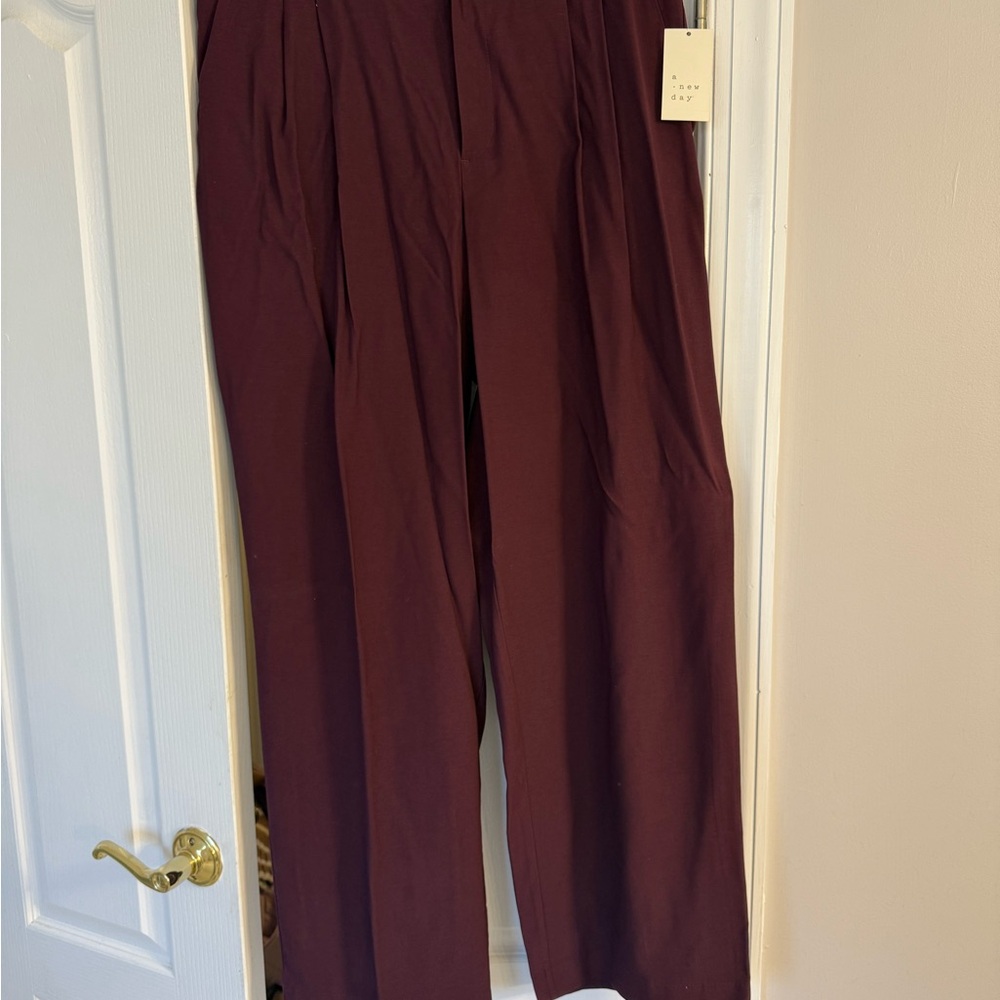a new day Men's Deep Burgundy Dress Pants
